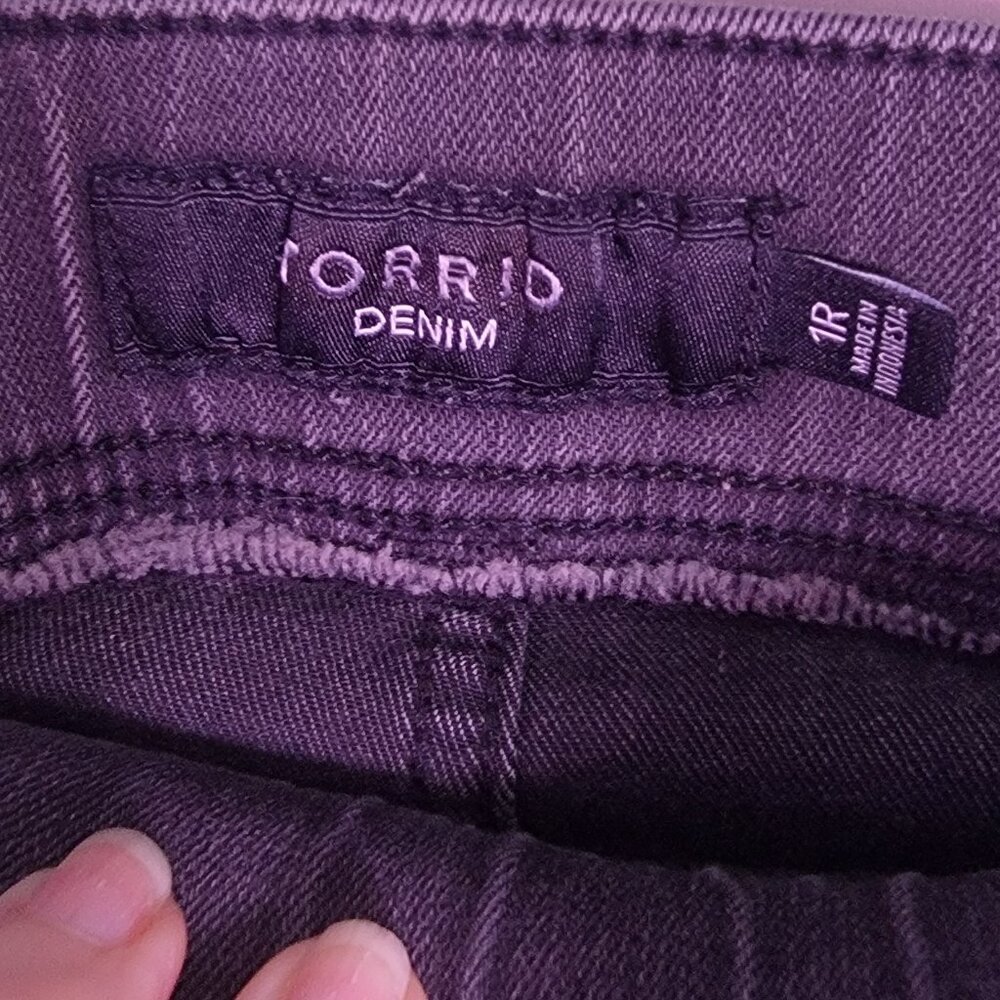 Torrid Skinny High Rise Lace Up Jeggings - Picture 6 of 6